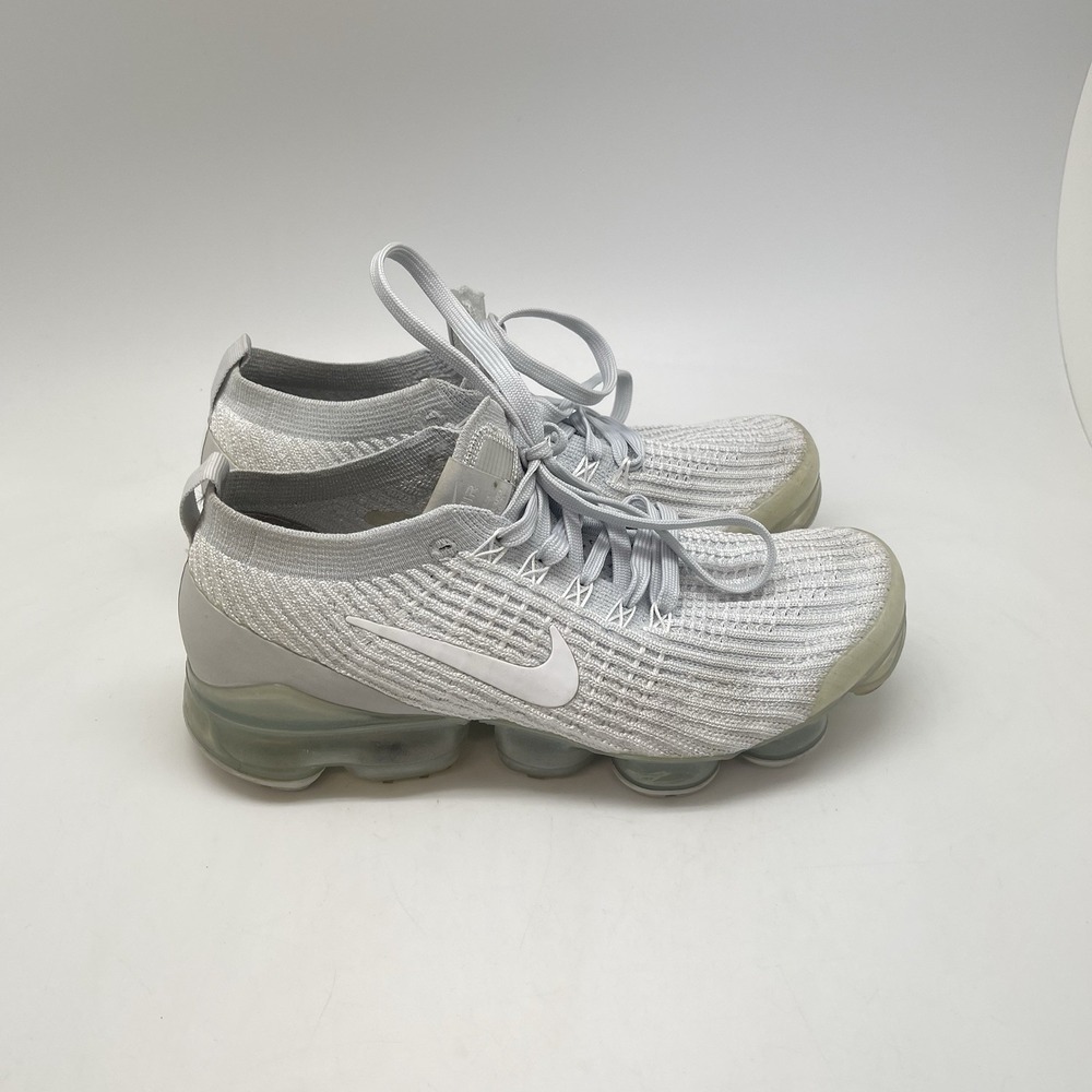 Nike Sneakers‎ Womens 8 Air VaporMax Flyknit 3 AJ6910-100 Gray Running Gym Shoes
